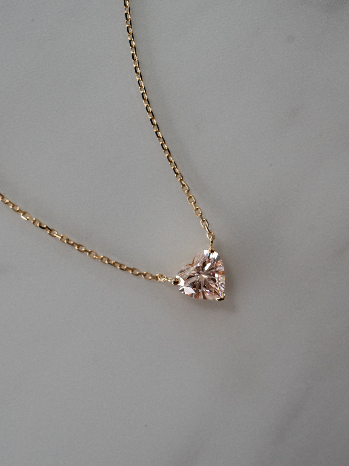 1ct pink heart diamond pendant necklace 18k gold chain luxury jewelry